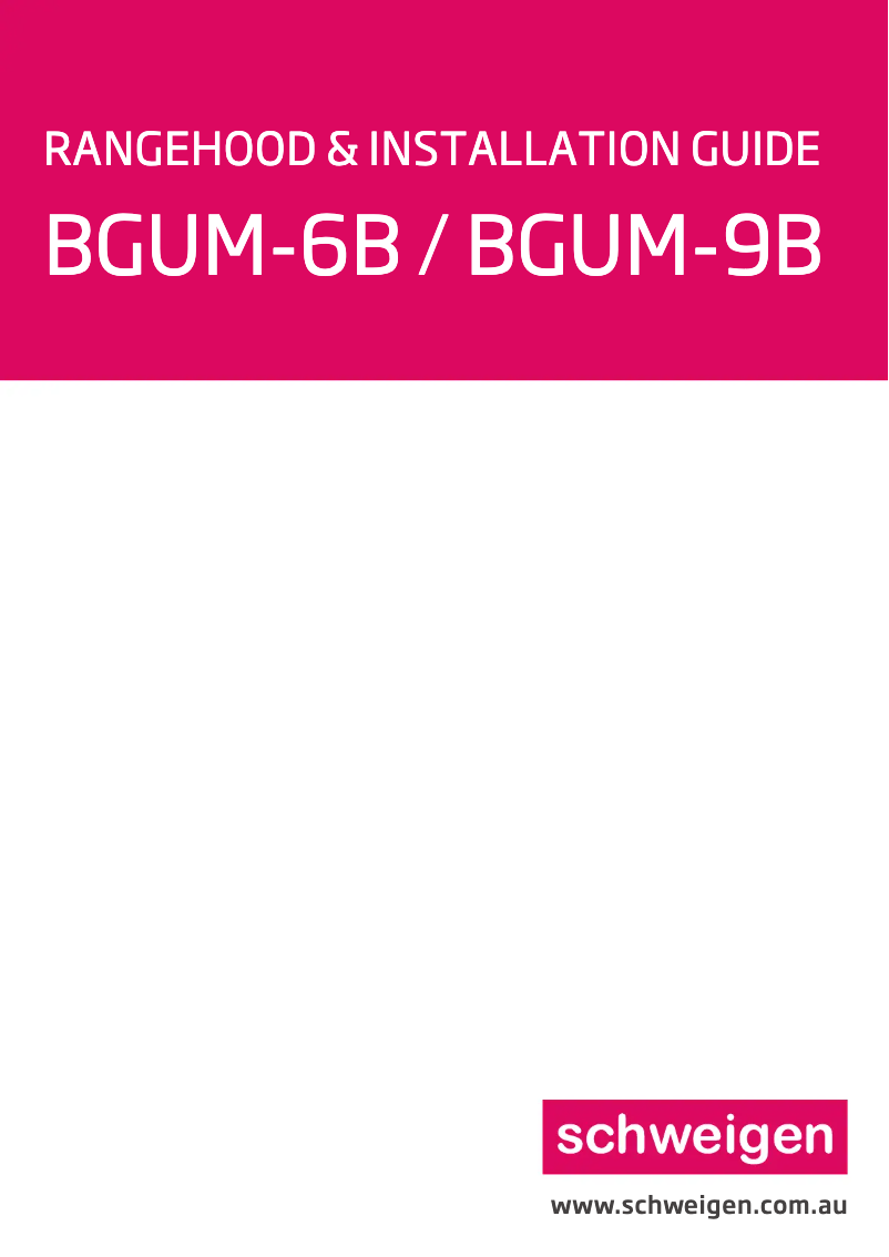 Page 1 de la notice Manuel utilisateur Schweigen BGUM-6B