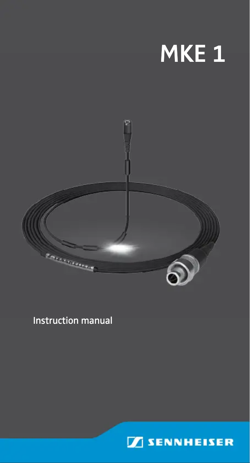 Page n°1 - Manuel utilisateur Sennheiser MKE 1-4-1