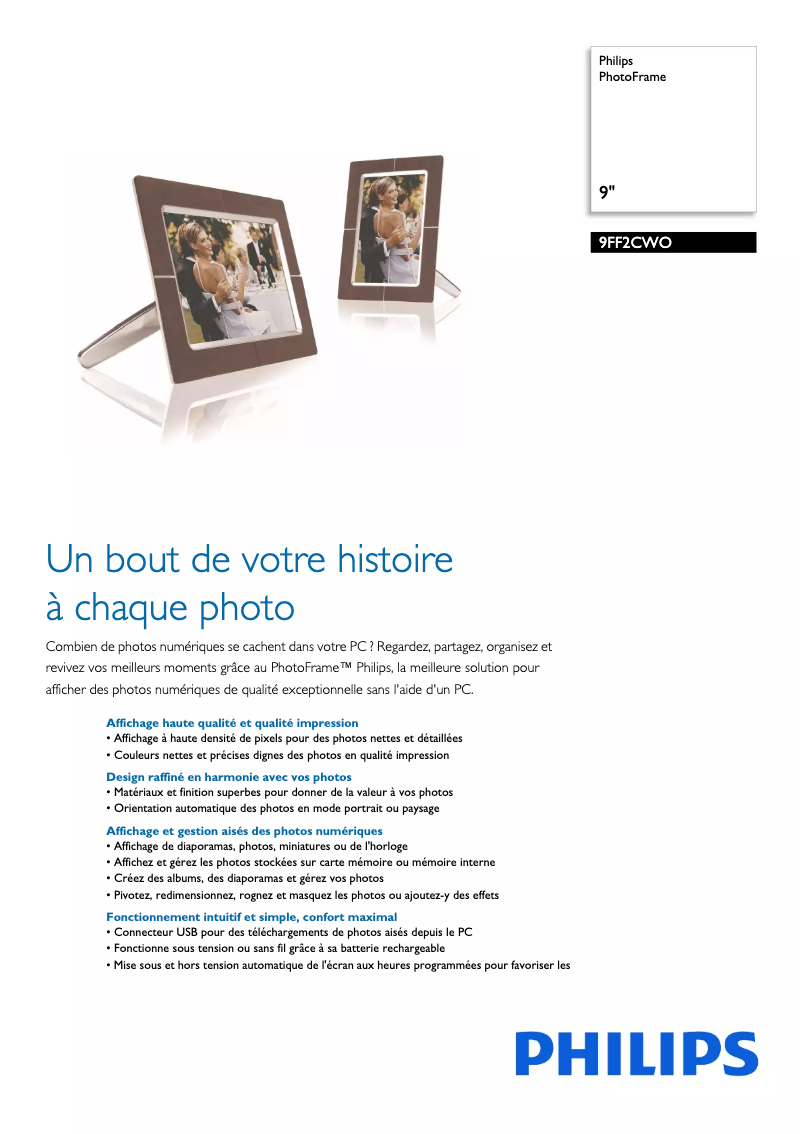 Image de la première page du manuel de l'appareil 9FF2CWO