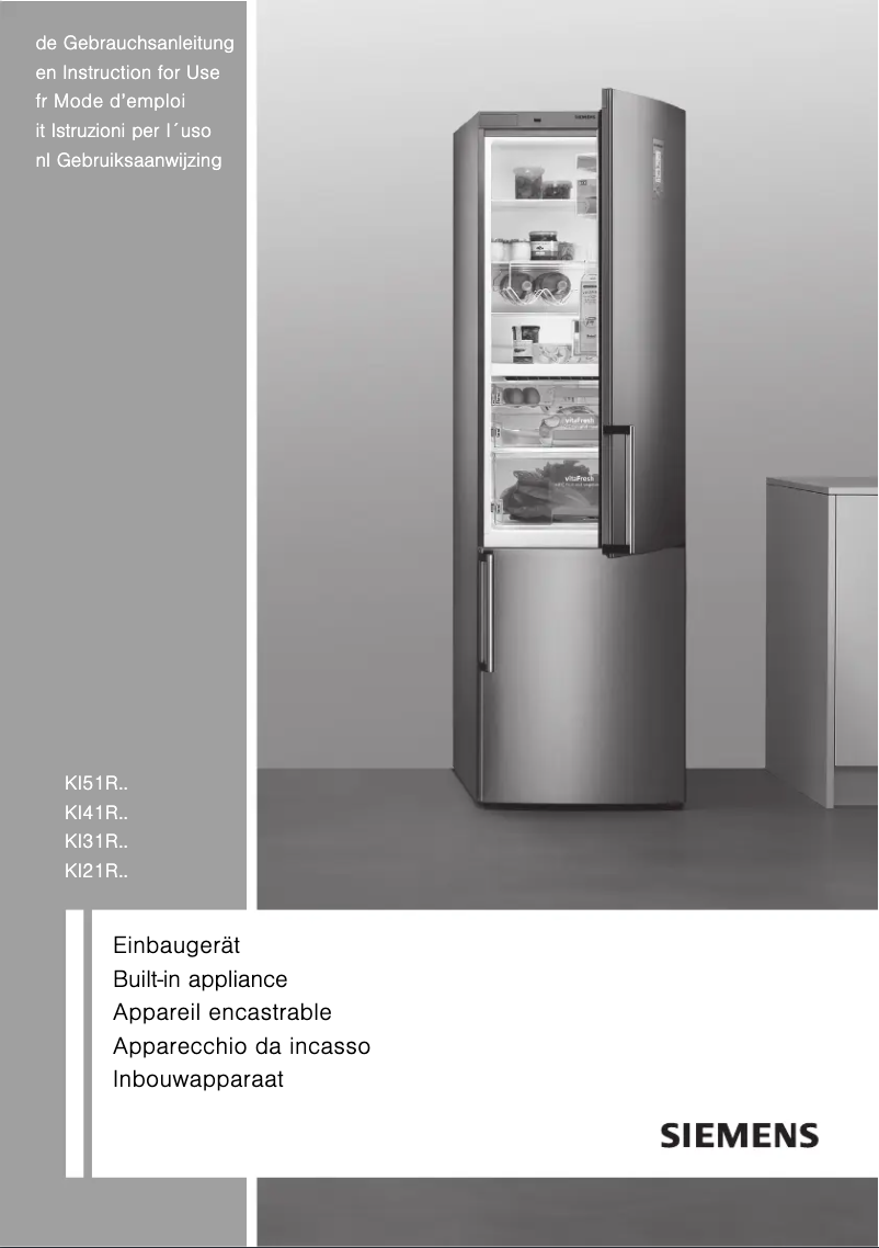 Page n°1 - Manuel utilisateur Siemens KI31RAF30