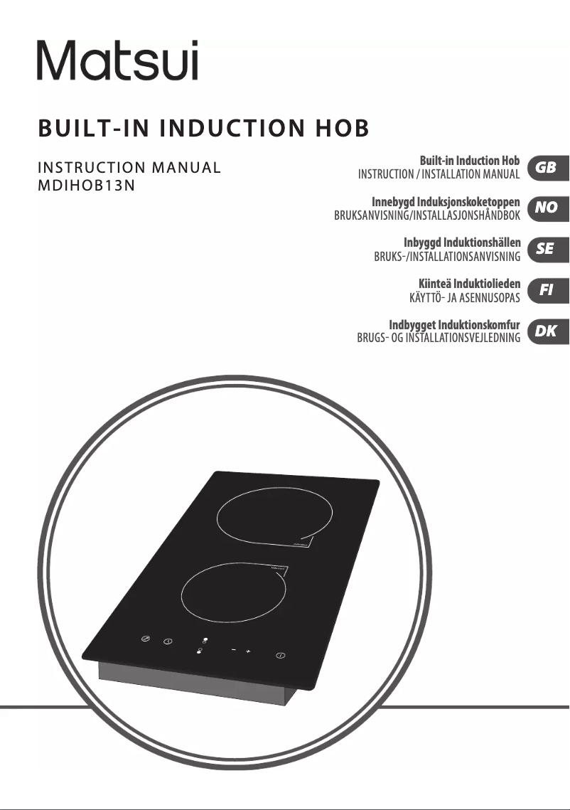 Page n°1 - Manuel utilisateur Matsui MDIHOB13N