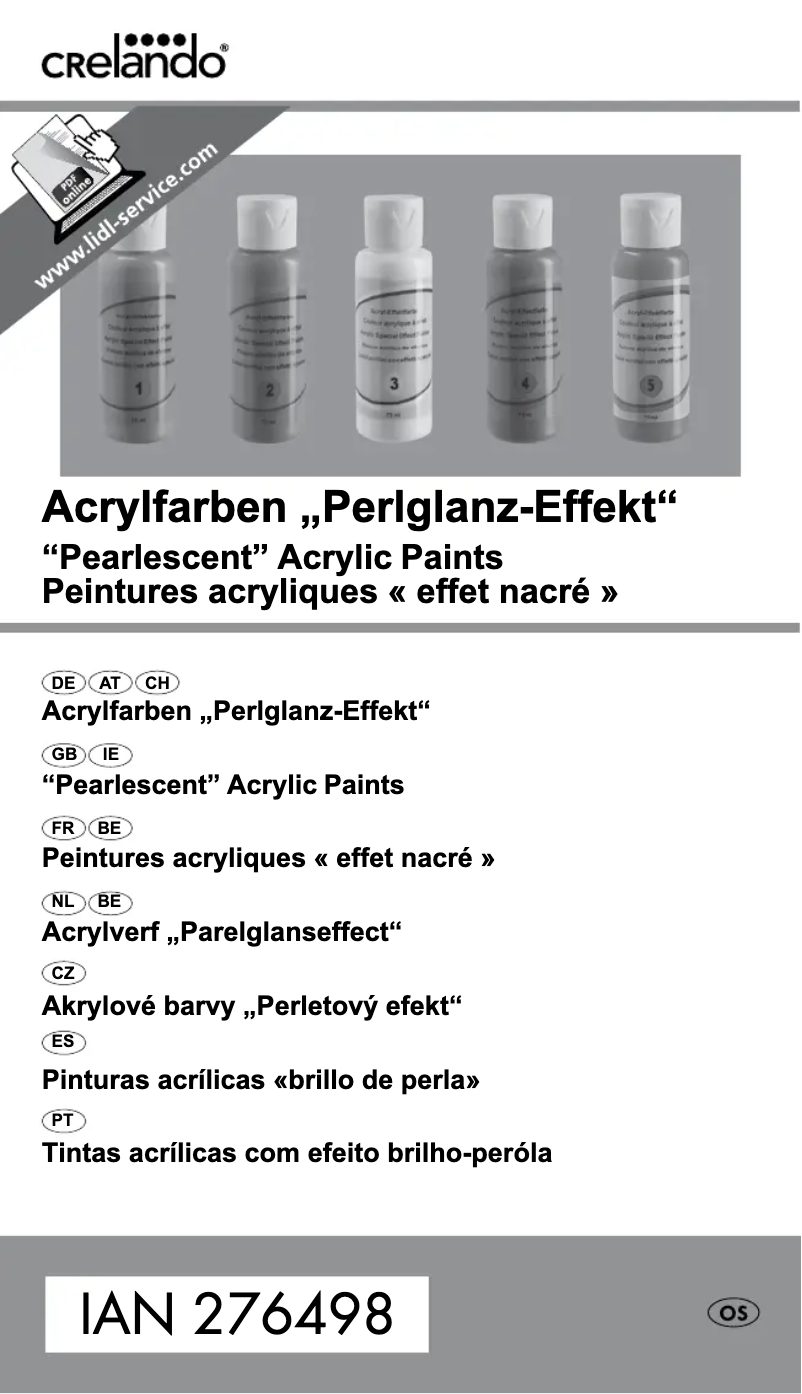 Page n°1 - Manuel utilisateur Crelando IAN 103401