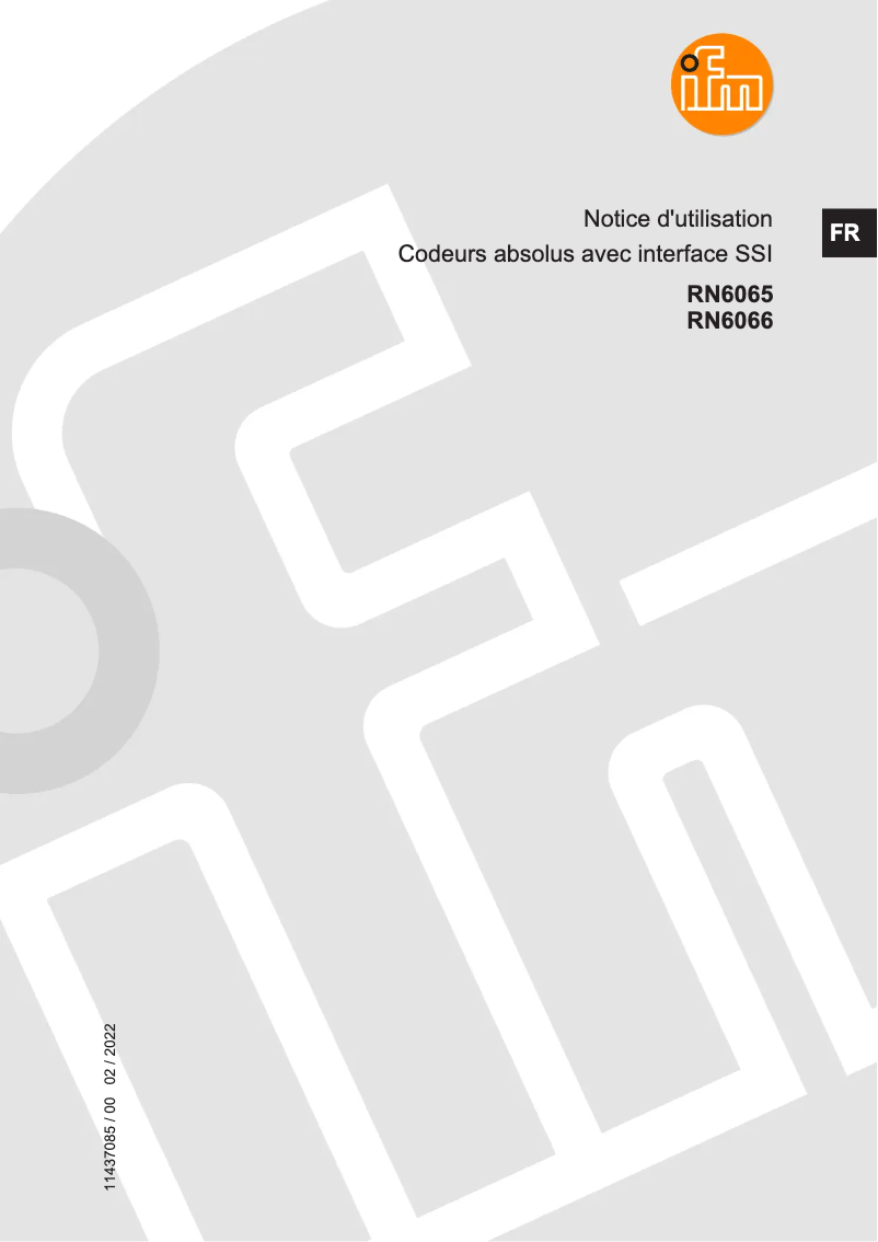 Page n°1 - Manuel utilisateur IFM RN6066
