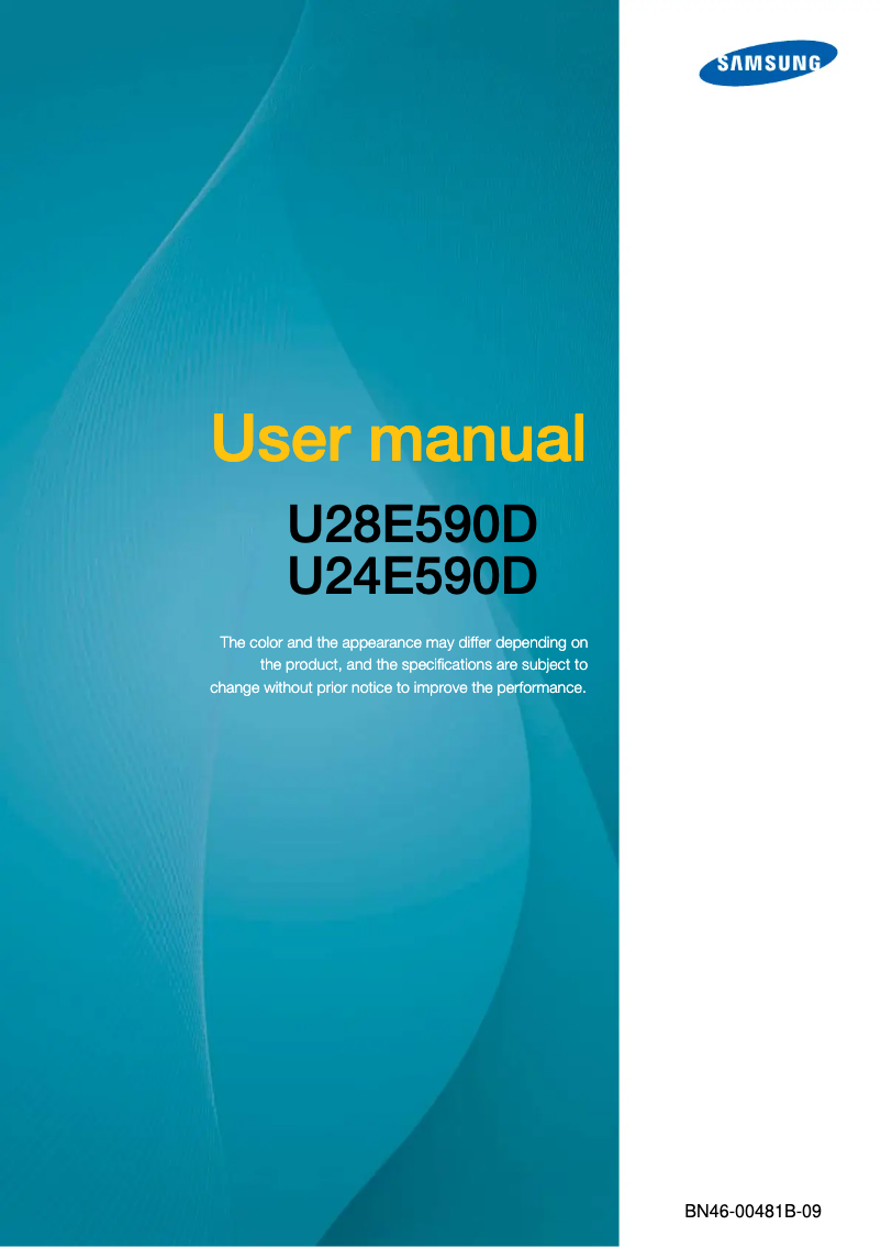 Page n°1 - Manuel utilisateur Samsung LU28E590DS