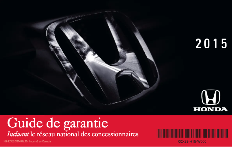 Página 1 del manual Manual de uso y mantenimiento Honda Odyssey (2015)