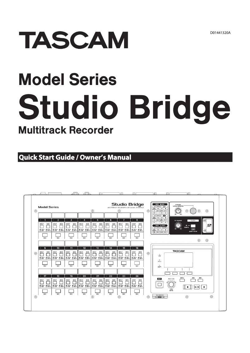 Page n°1 - Manuel utilisateur Tascam Studio Bridge