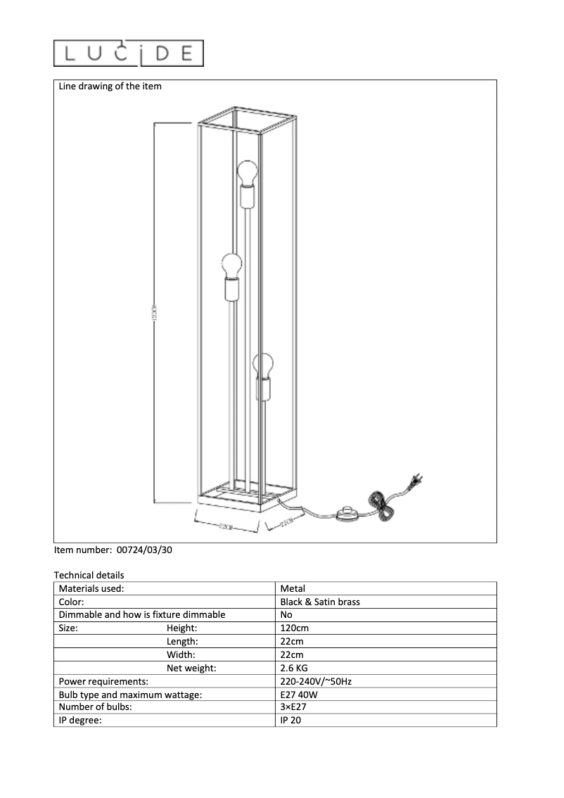 Page n°1 - Manuel utilisateur Lucide Ruben