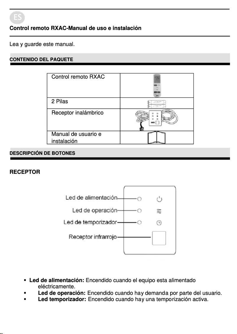 Page 1 de la notice Manuel utilisateur Baxi LS25