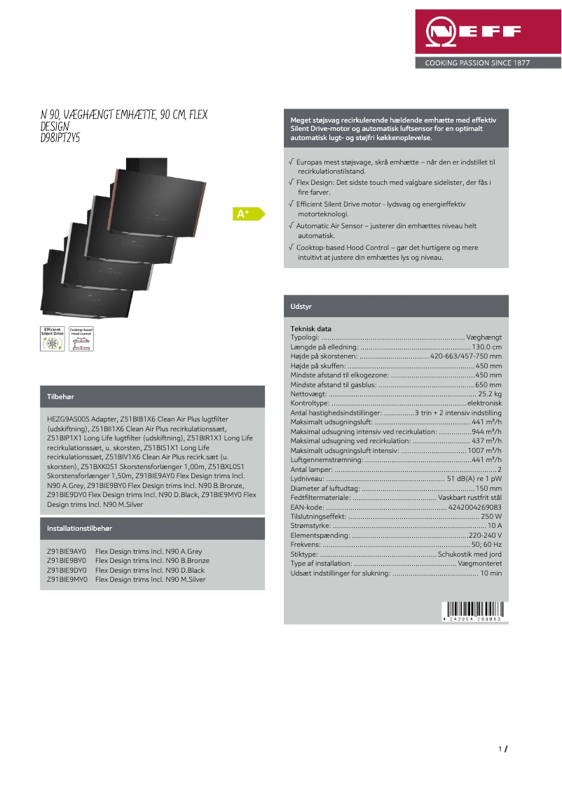 Page n°1 - Brochure Neff D98IPT2Y5