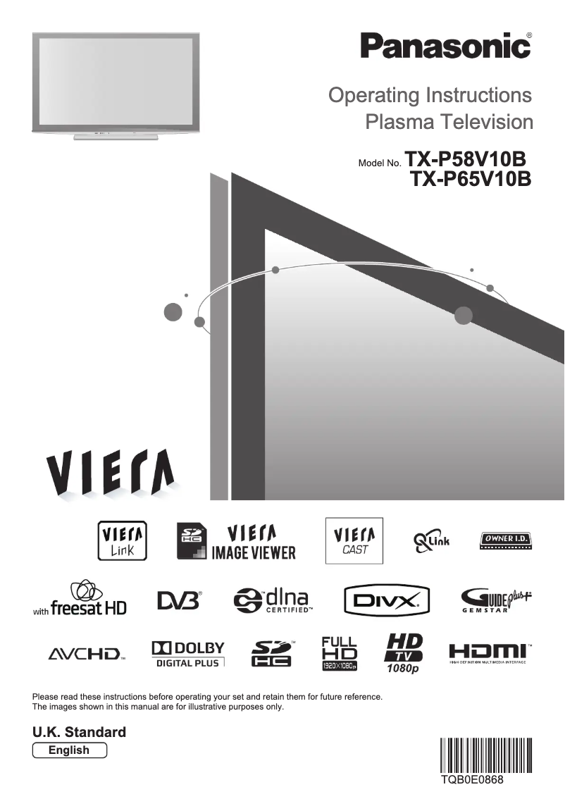 Página 1 del manual Manual de usuario Panasonic TX-P65V10B