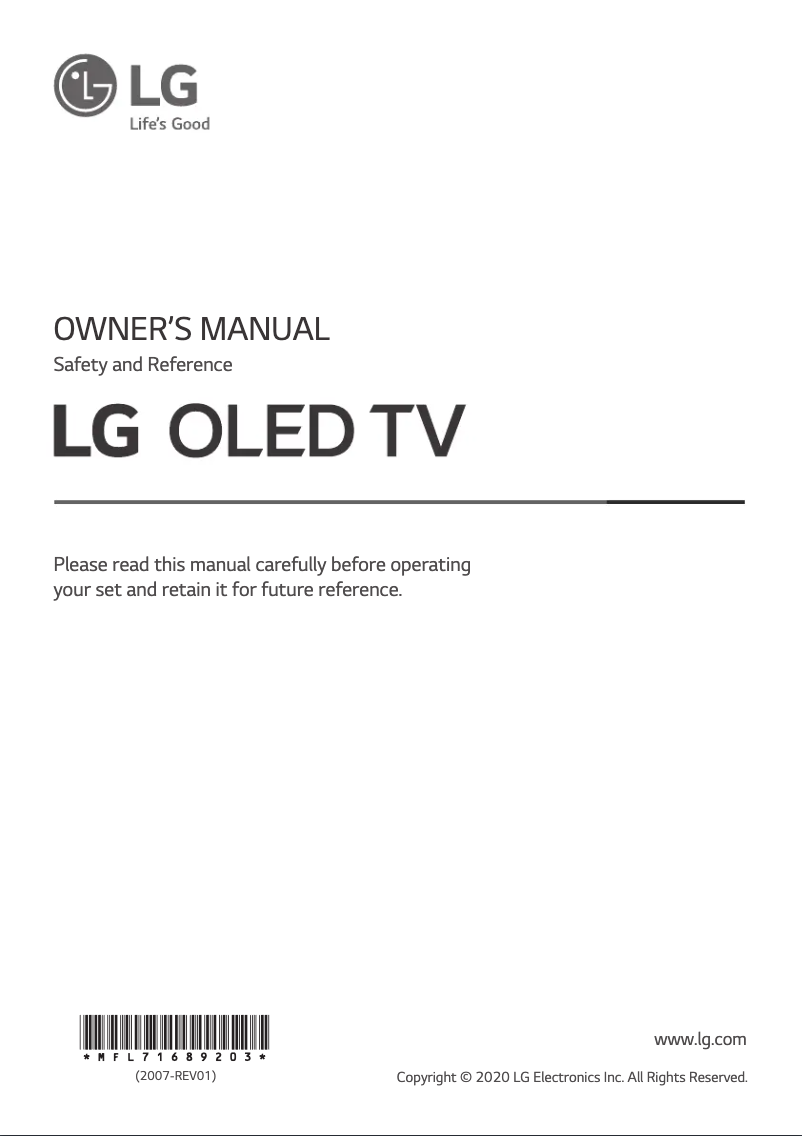 Página 1 del manual Manual de usuario LG OLED77GX3LA
