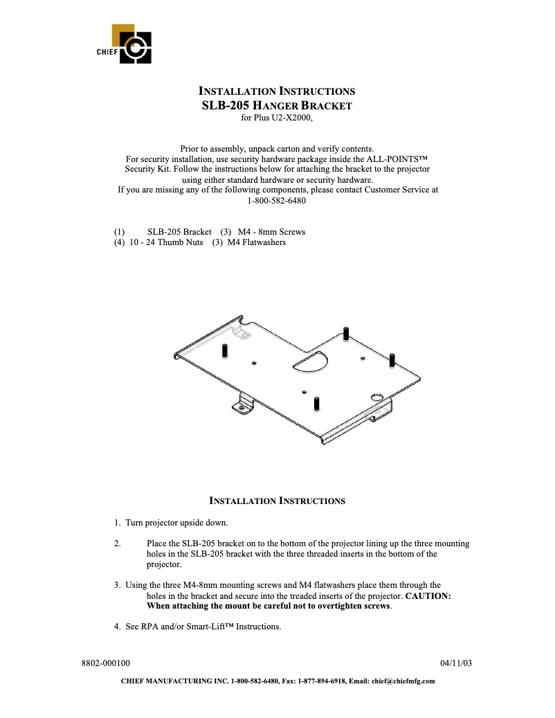 Image de la première page du manuel de l'appareil SLM205