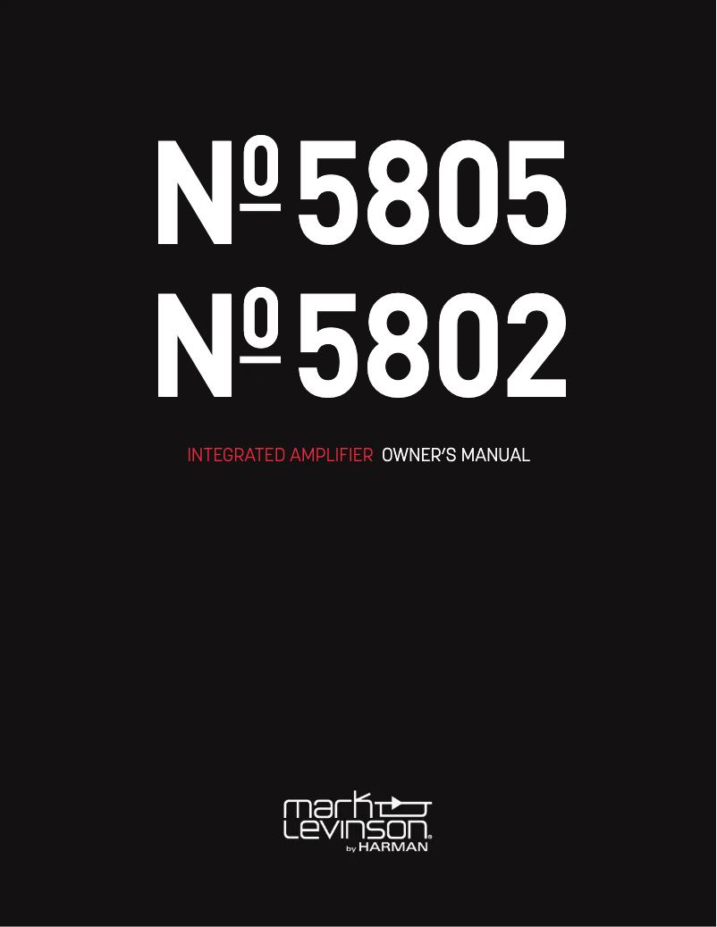 Image de la première page du manuel de l'appareil No5805