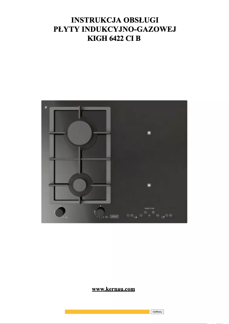 Page 1 de la notice Manuel utilisateur Kernau KIGH 6422 CI B