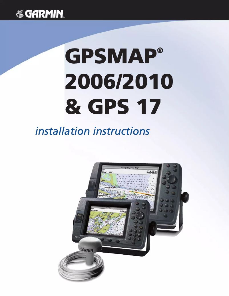 Page 1 de la notice Guide d'installation Garmin GPS 17HVS