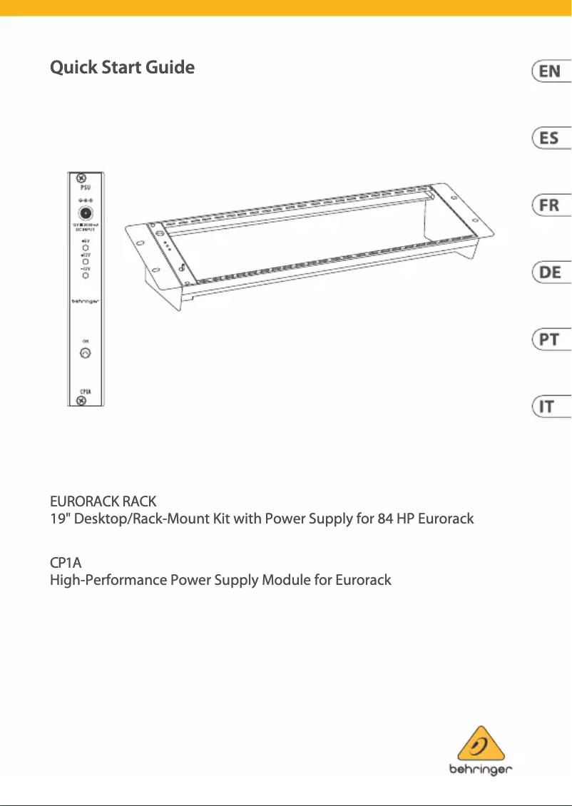 Page n°1 - Manuel utilisateur Behringer CP1A