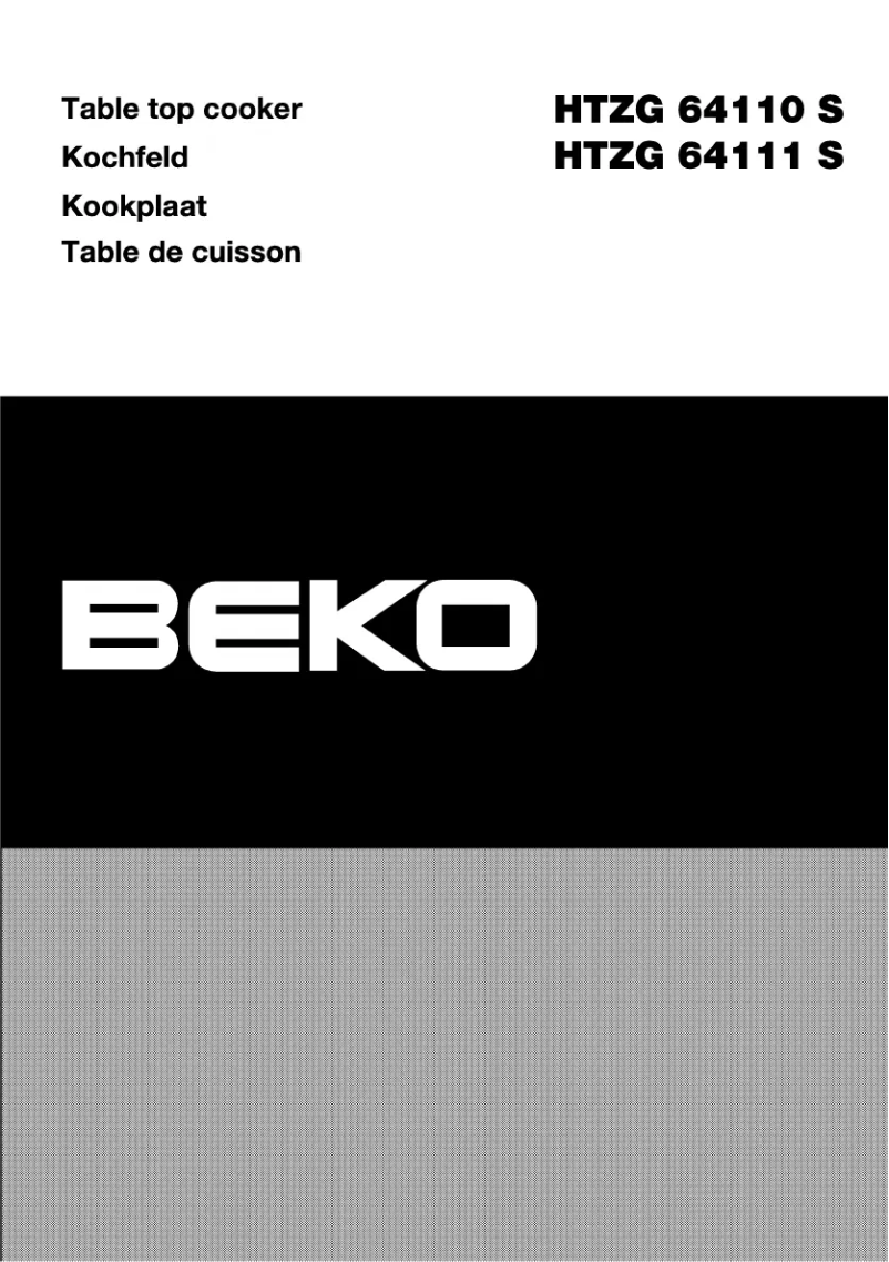 Page n°1 - Manuel utilisateur Beko HTZG 64111