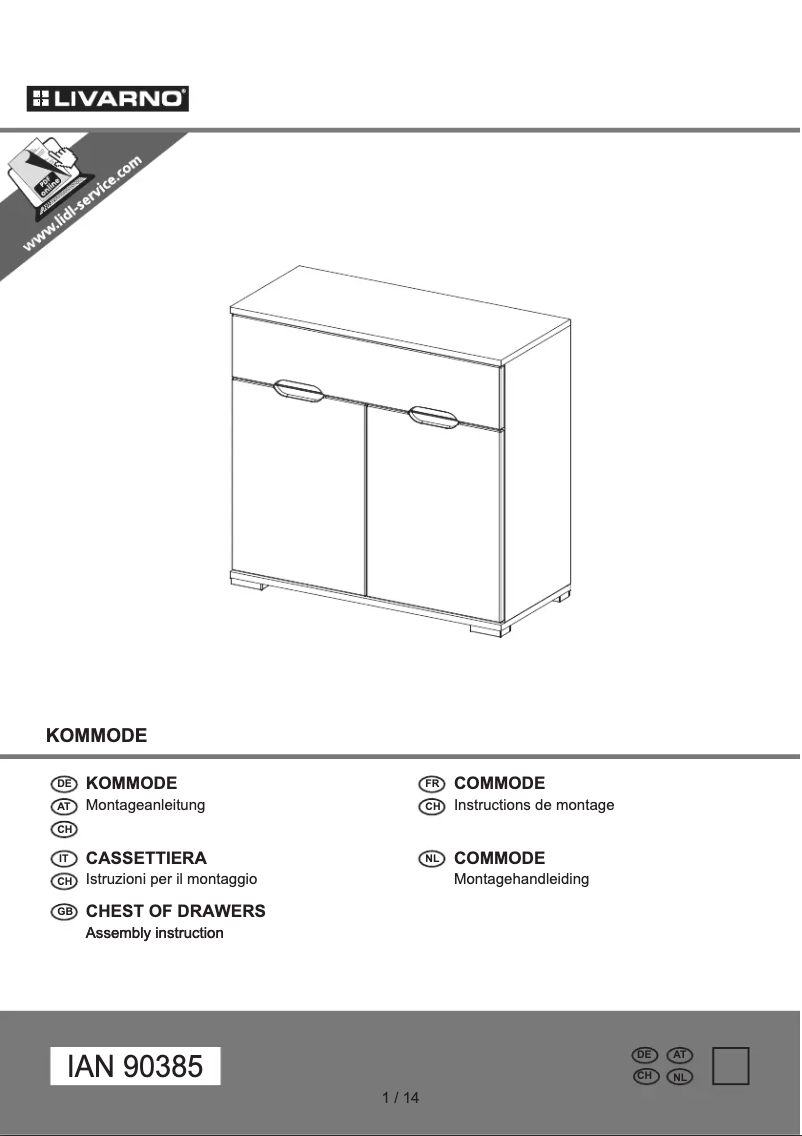 Page 1 de la notice Manuel utilisateur Livarno Lux IAN 90385
