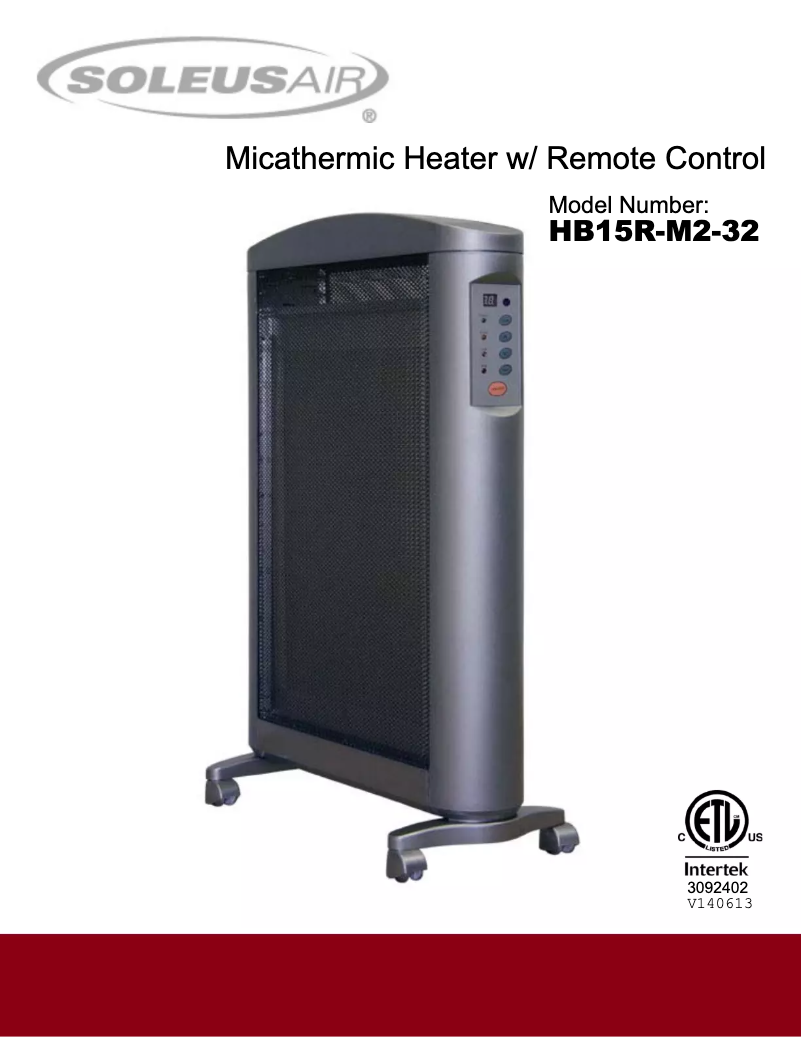 Image de la première page du manuel de l'appareil HB15R-M2-32