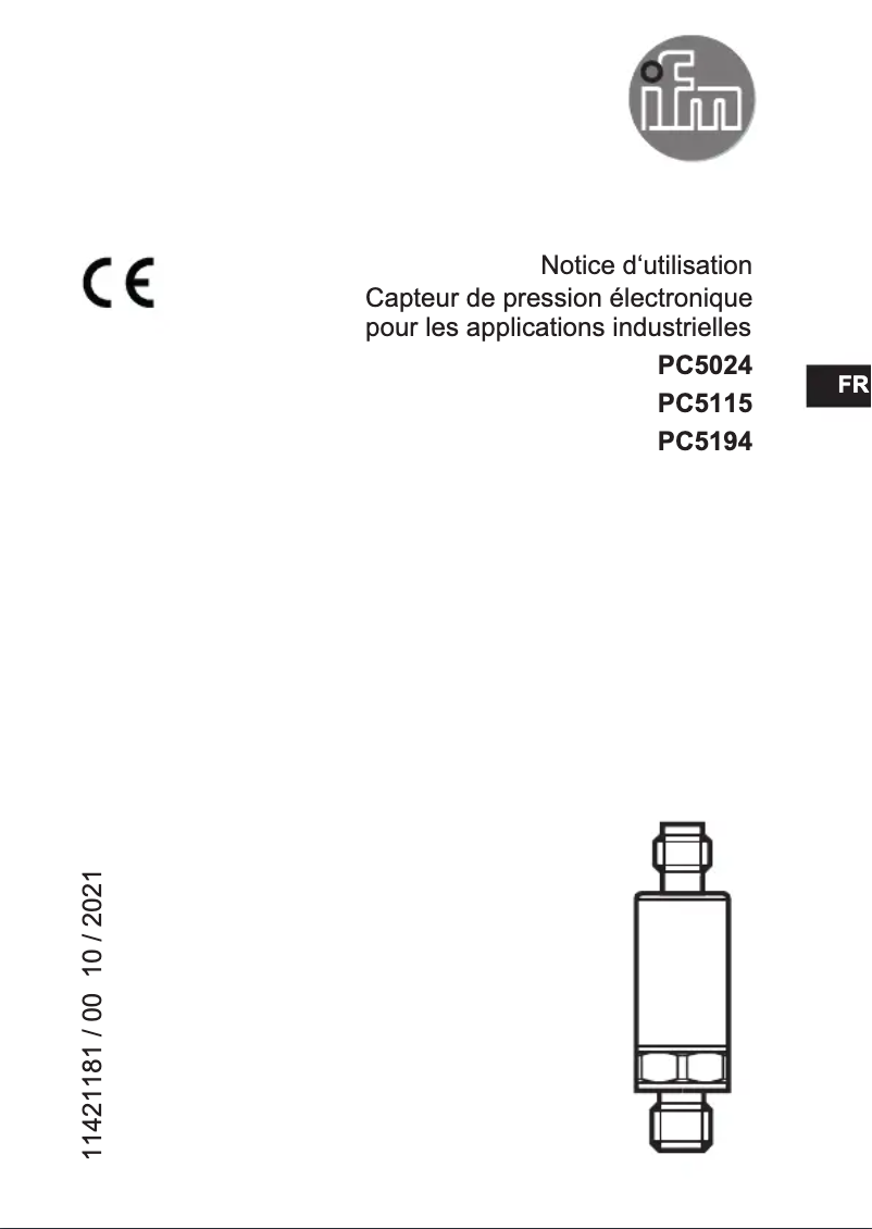 Page n°1 - Manuel utilisateur IFM PC5115