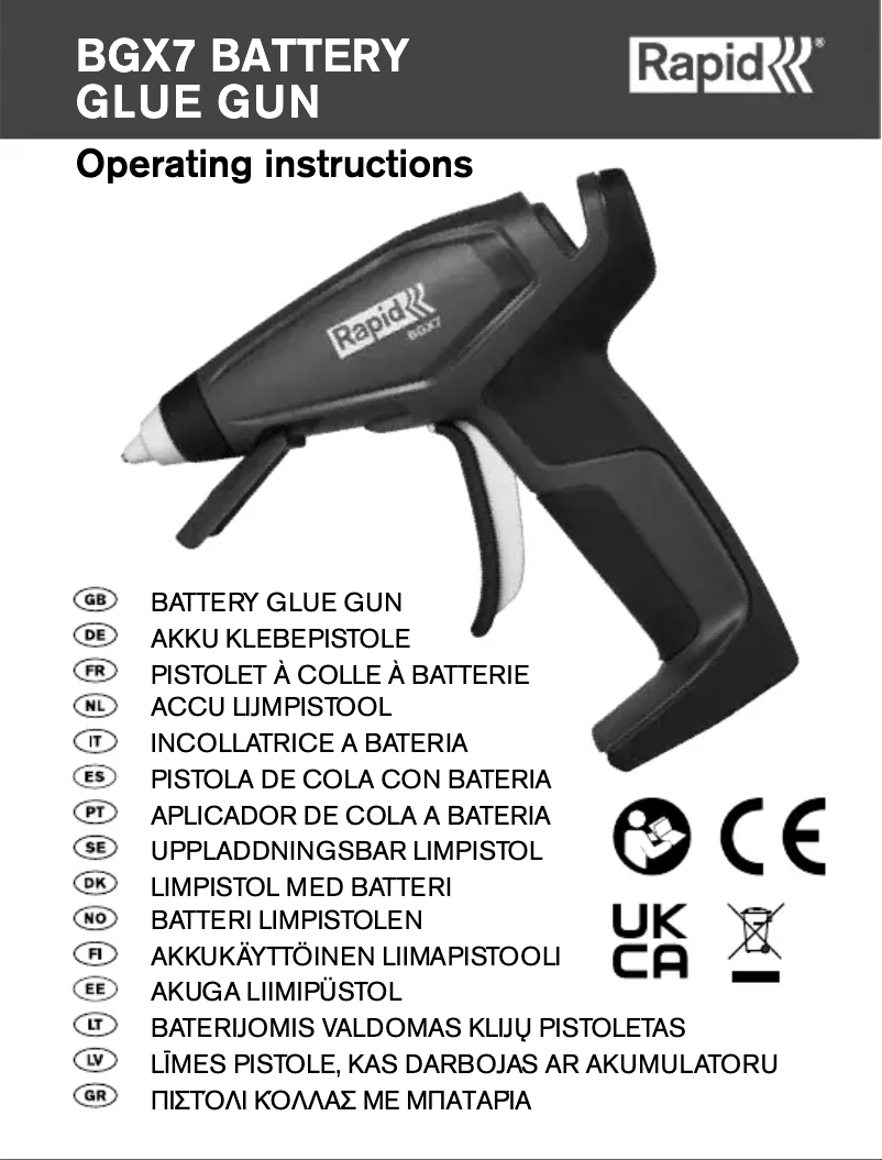 Page 1 de la notice Manuel utilisateur Rapid BGX7