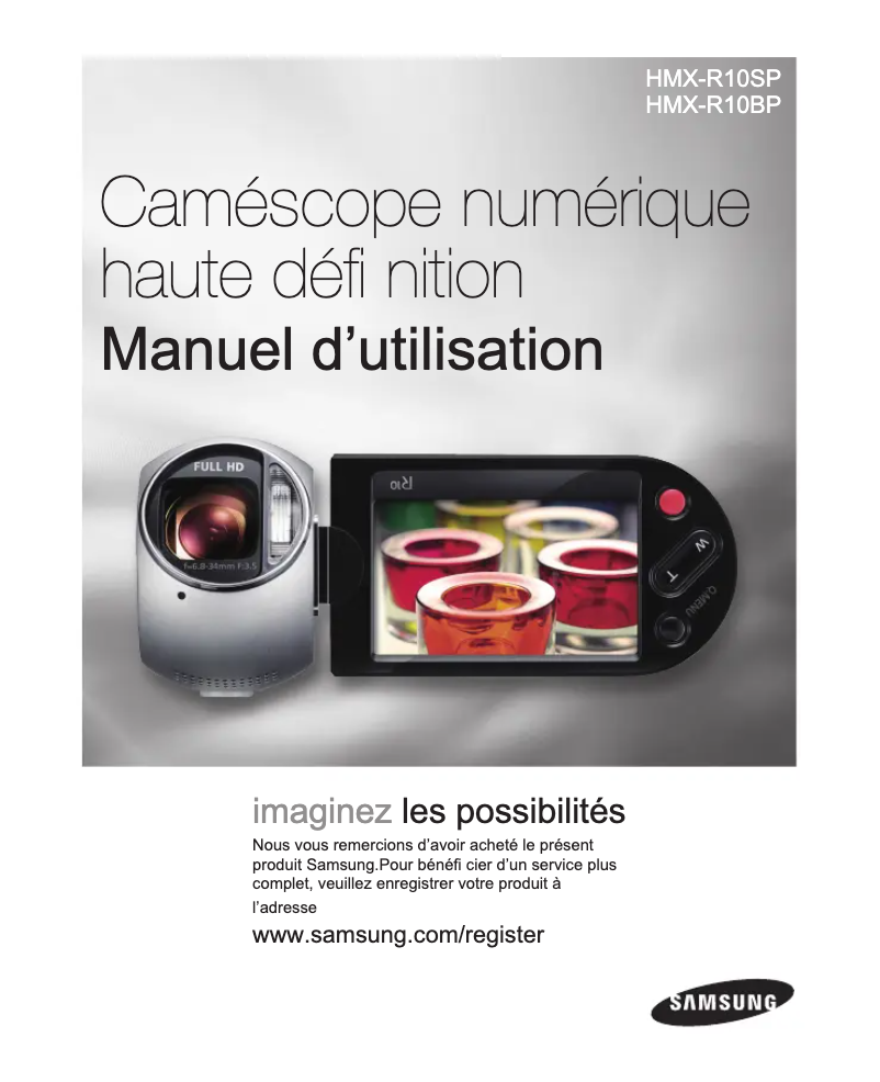 Page 1 de la notice Manuel utilisateur Samsung HMX-R10BP