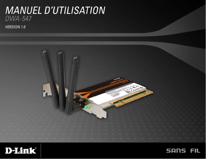 Image de la première page du manuel de l'appareil DWA-547