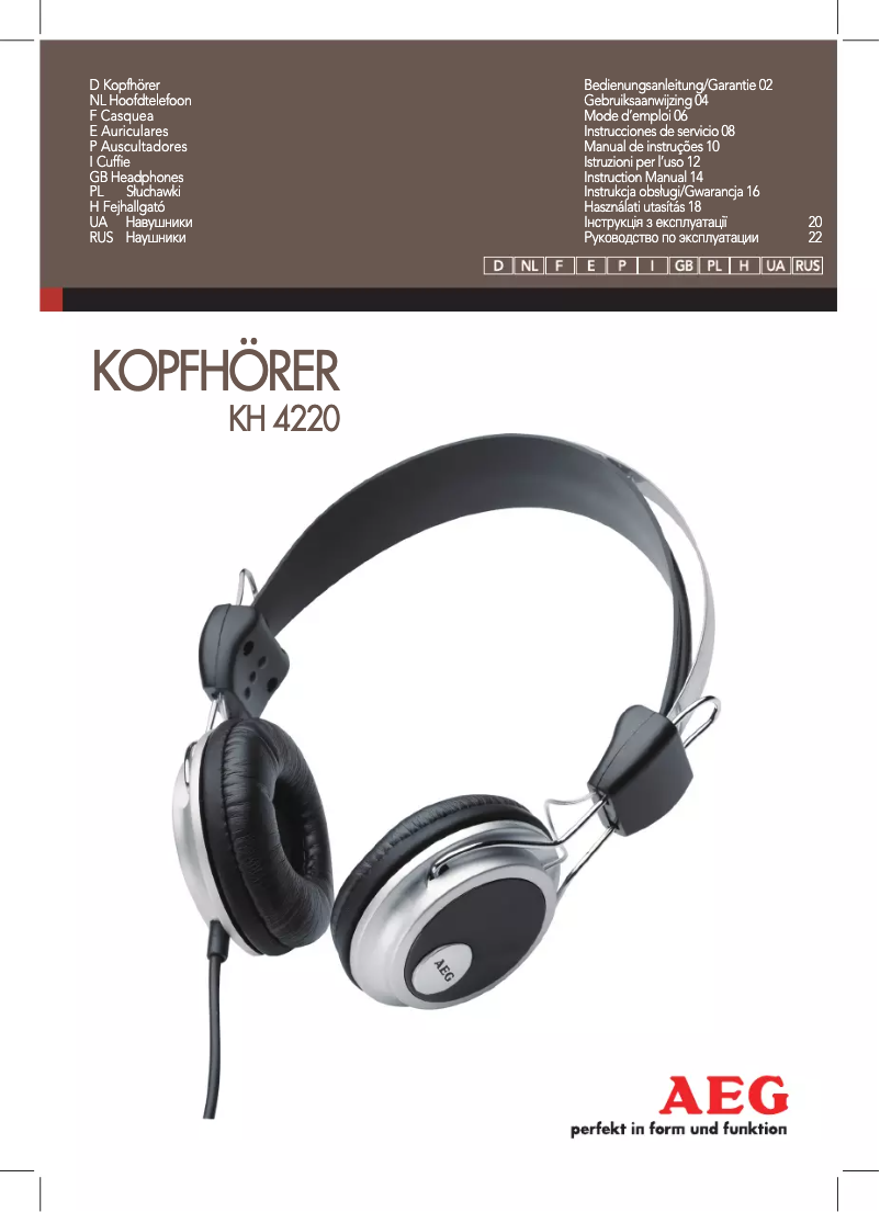 Image de la première page du manuel de l'appareil KH 4220