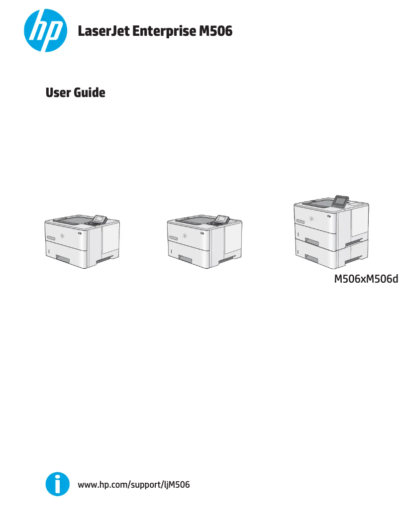 Page 1 de la notice Manuel utilisateur HP LaserJet Enterprise M506n