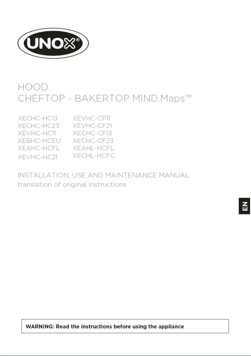 Page 1 de la notice Manuel utilisateur Unox BAKERTOP MIND.Maps