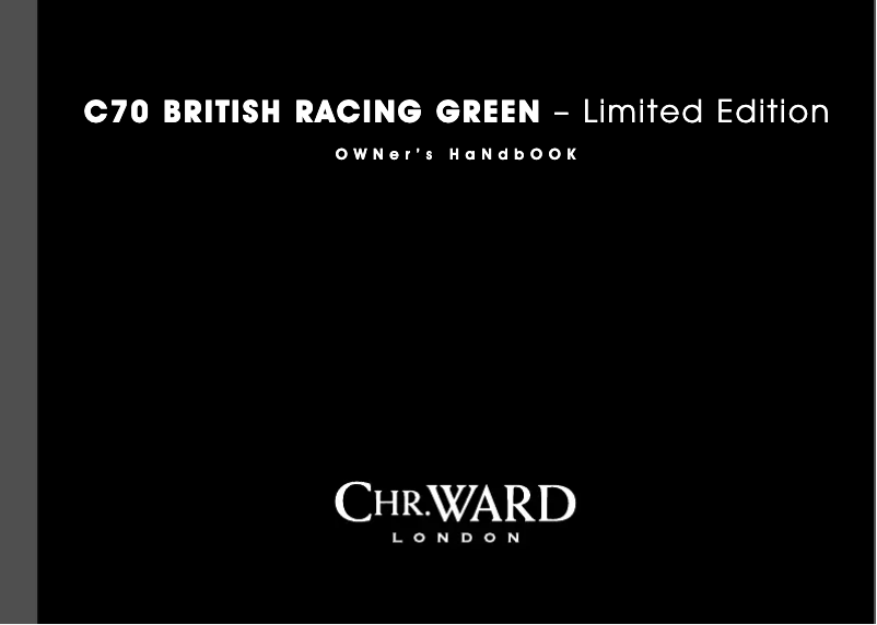 Page 1 de la notice Manuel utilisateur Christopher Ward C70 BRG