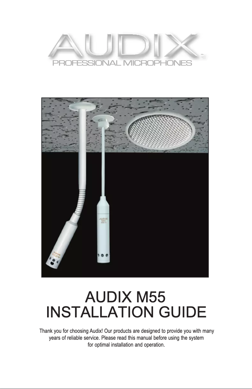 Page n°1 - Manuel utilisateur Audix M55W