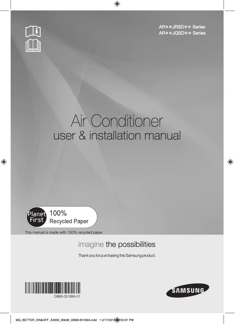 Image de la première page du manuel de l'appareil AR24JRSDBWKNMG