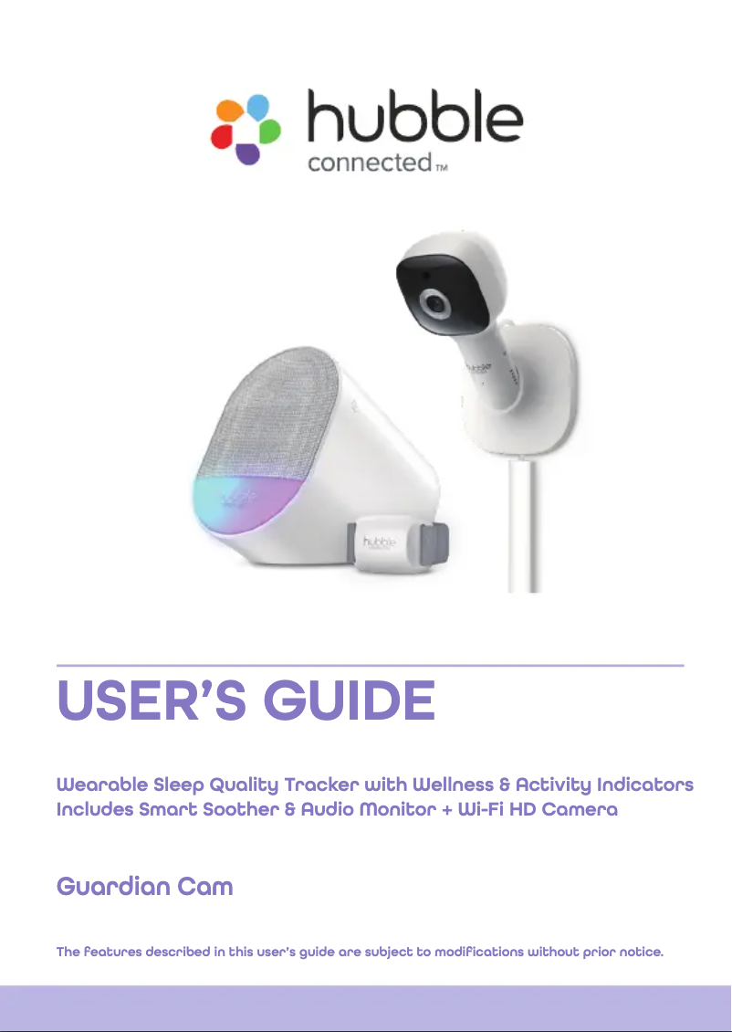 Image de la première page du manuel de l'appareil Guardian Cam