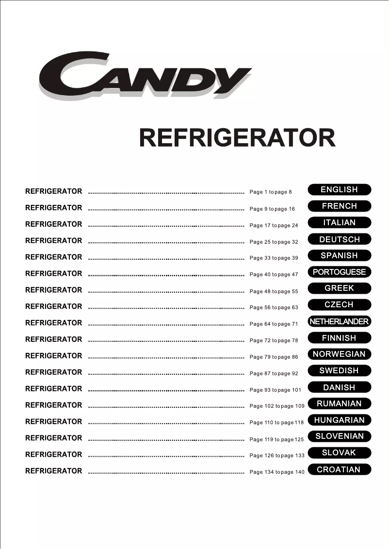 Page 1 de la notice Manuel utilisateur Candy CKOLS 5142W