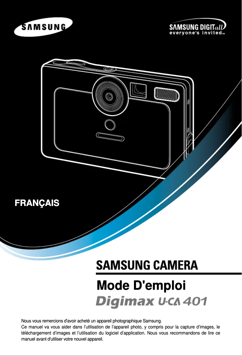 Image de la première page du manuel de l'appareil Digimax U-CA 401