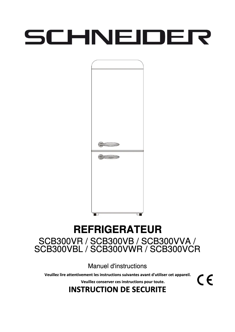 Page 1 de la notice Manuel utilisateur Schneider SCB300VVA