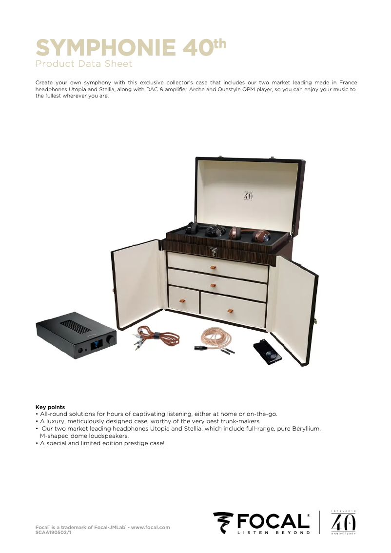 Página 1 del manual Manual de usuario Focal Symphonie 40th