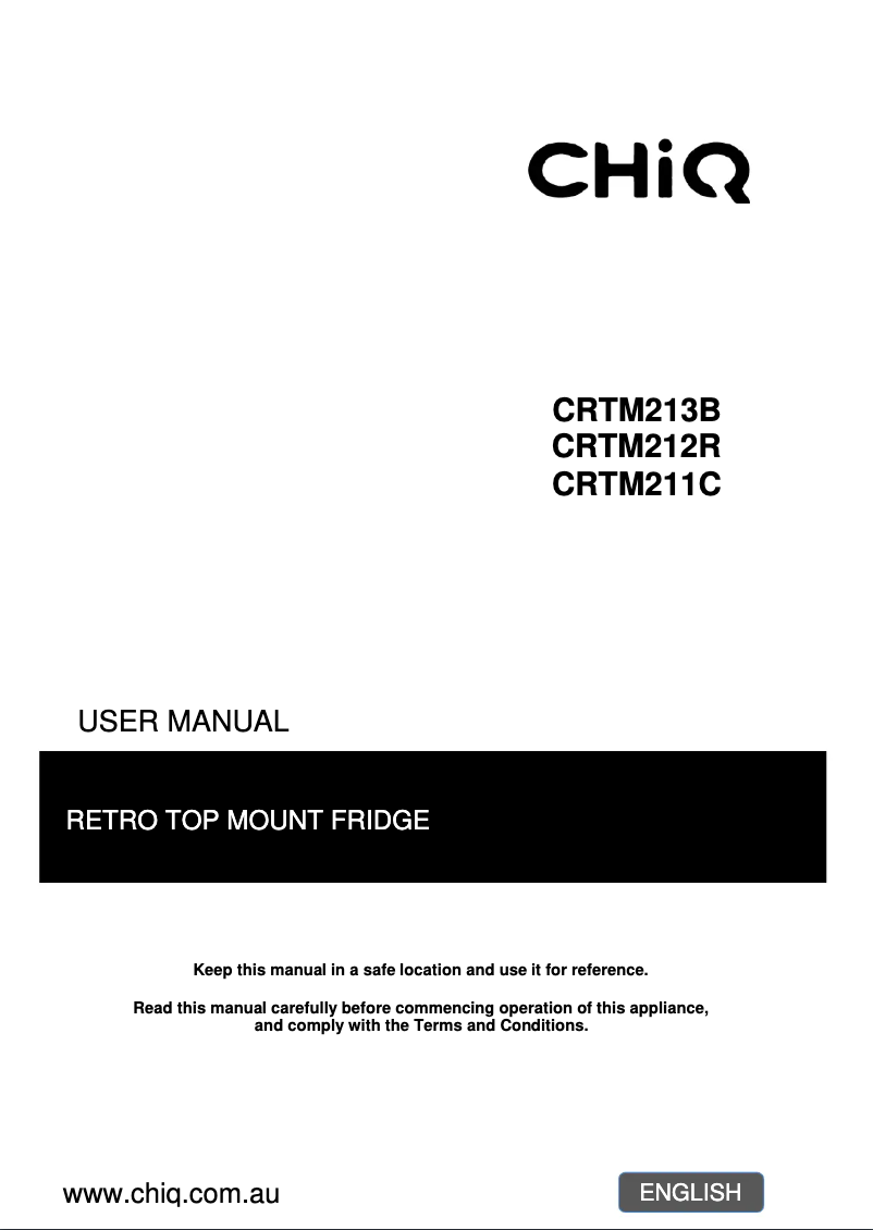 Página 1 del manual Manual de usuario CHiQ CRTM212R