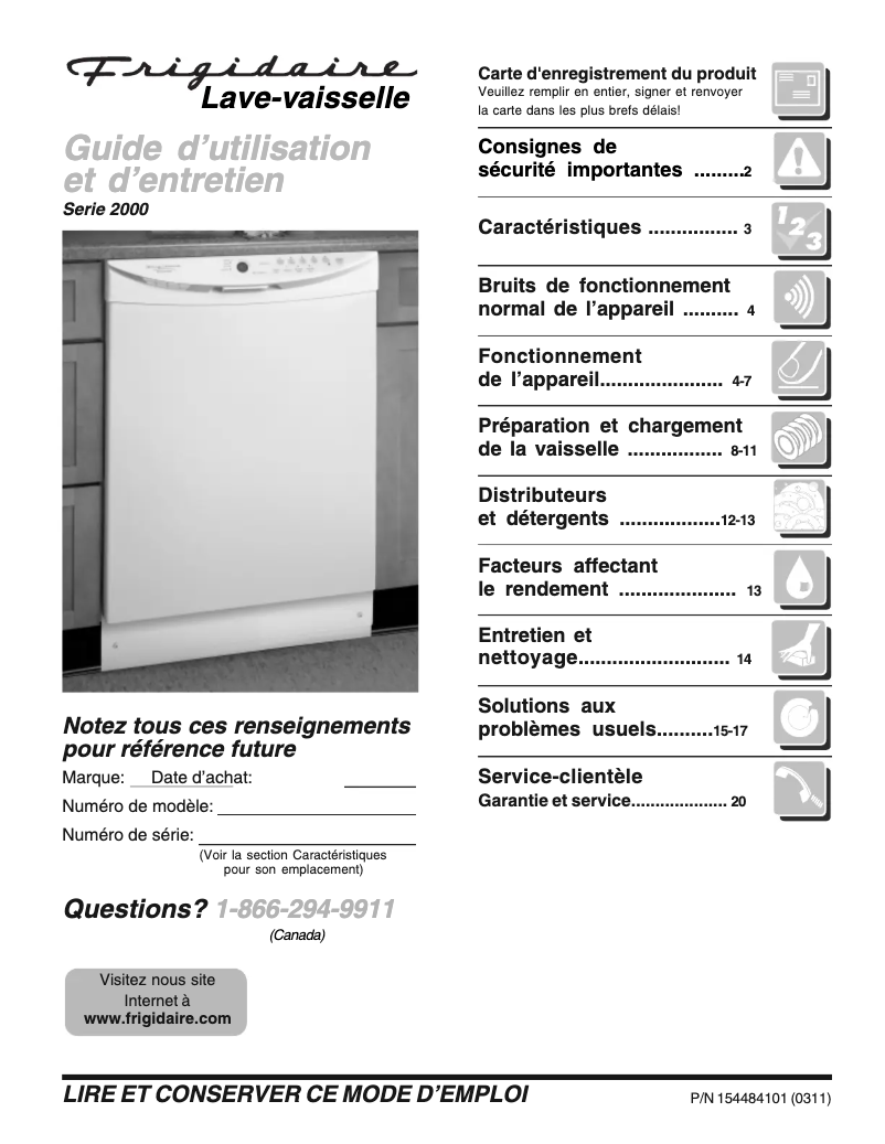 Image de la première page du manuel de l'appareil GLD2155RDS