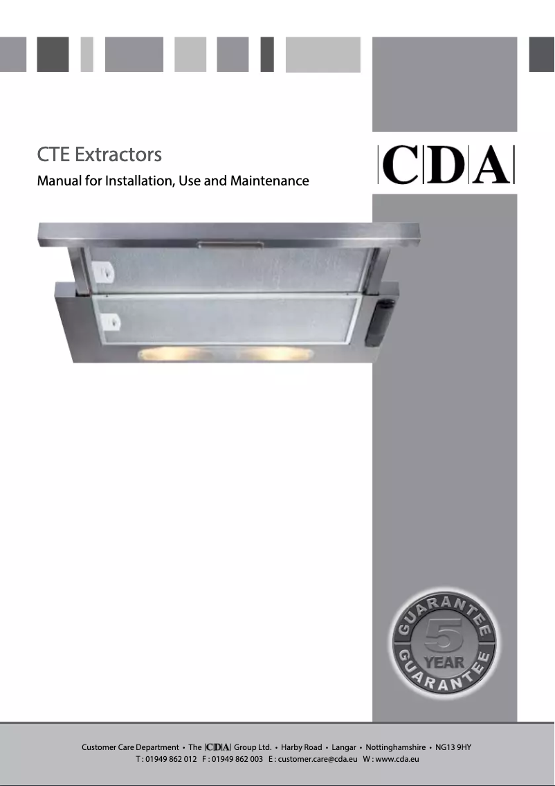 Page n°1 - Manuel utilisateur CDA CTE6