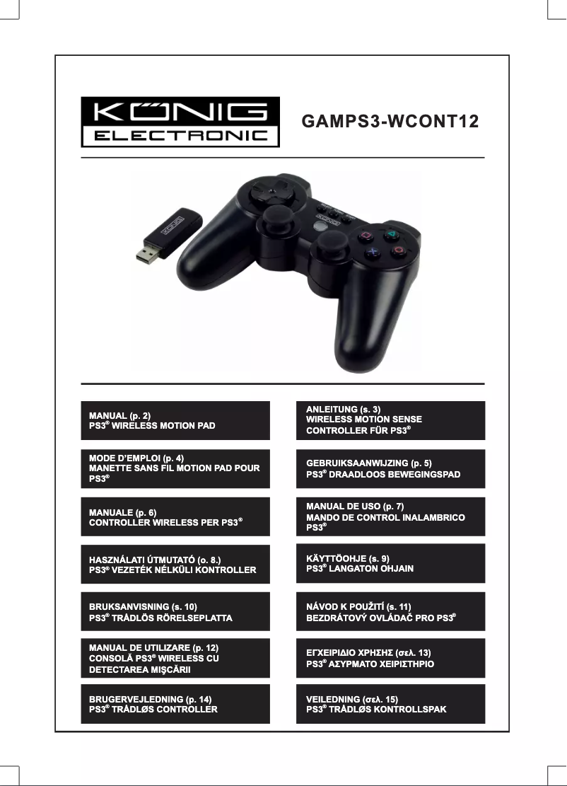 Page n°1 - Manuel utilisateur Konig GAMPS3-WCONT12