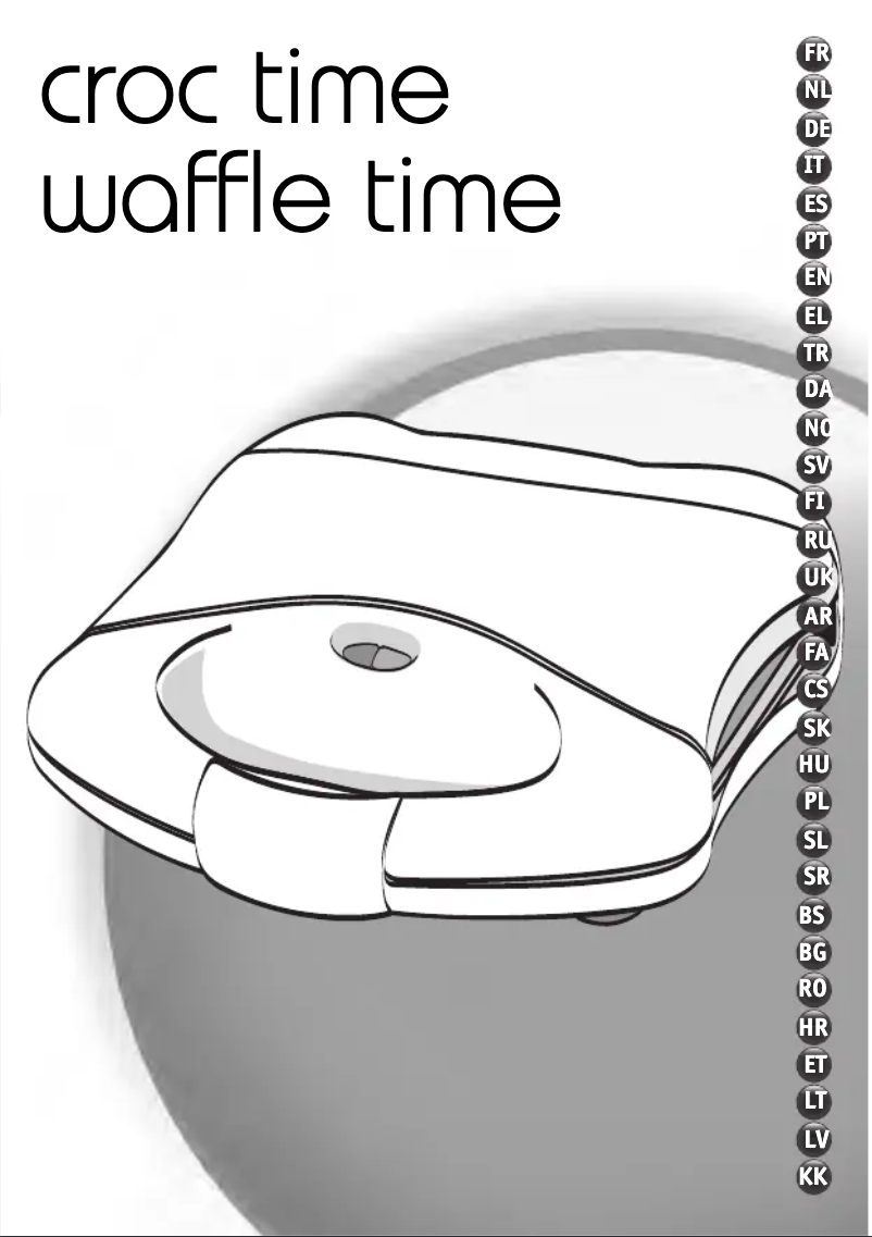 Page 1 de la notice Manuel utilisateur Tefal Waffle Time WD1508