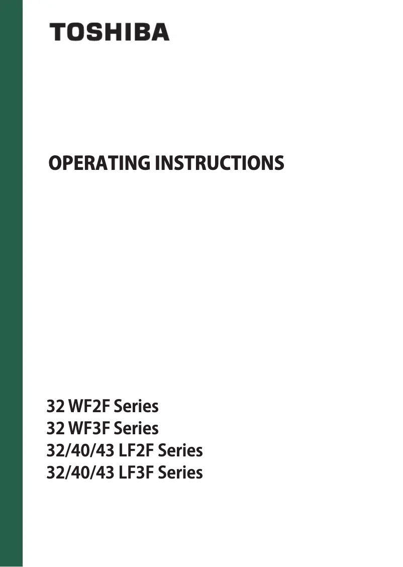 Page 1 de la notice Manuel utilisateur Toshiba 40LF3F63DAZ