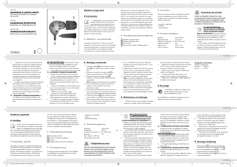 Página 1 del manual Manual de usuario Powerfix Z30825