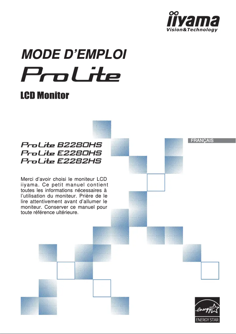 Page n°1 - Manuel utilisateur Iiyama ProLite B2280HS-B1DP