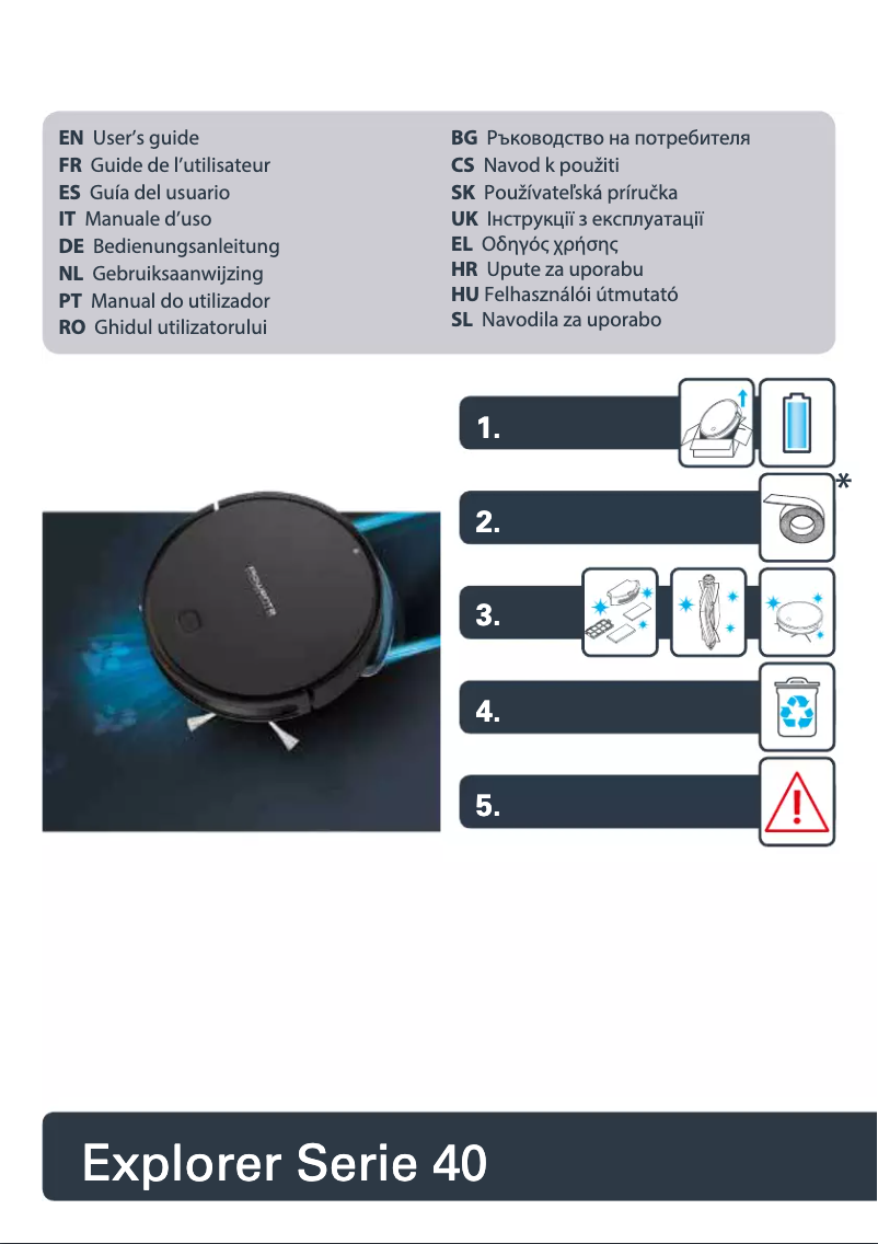 Image de la première page du manuel de l'appareil Explorer Serie 40