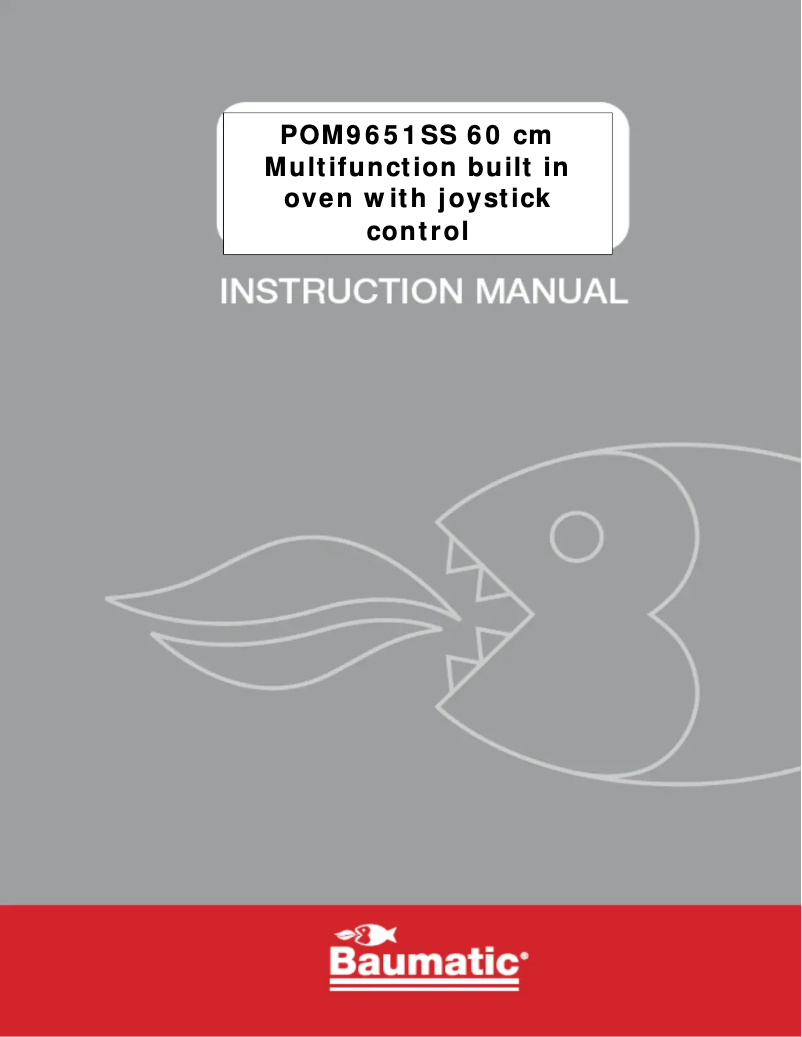 Page n°1 - Manuel utilisateur Baumatic POM9651SS