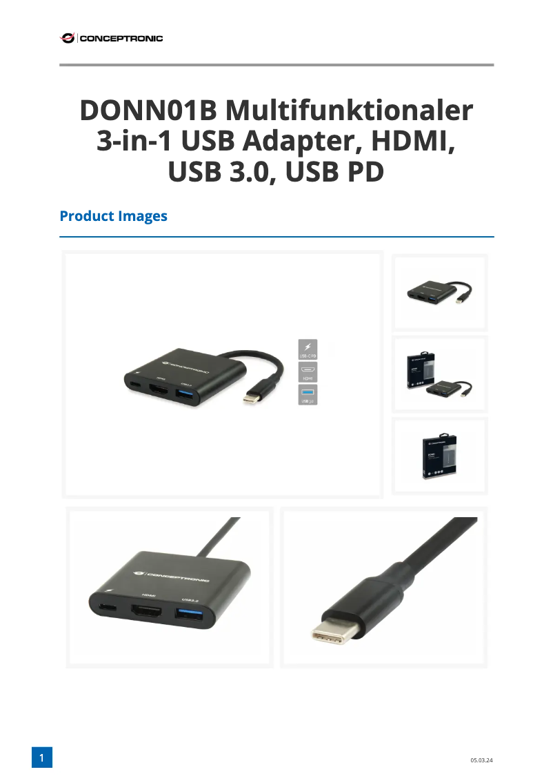 Image de la première page du manuel de l'appareil DONN01B