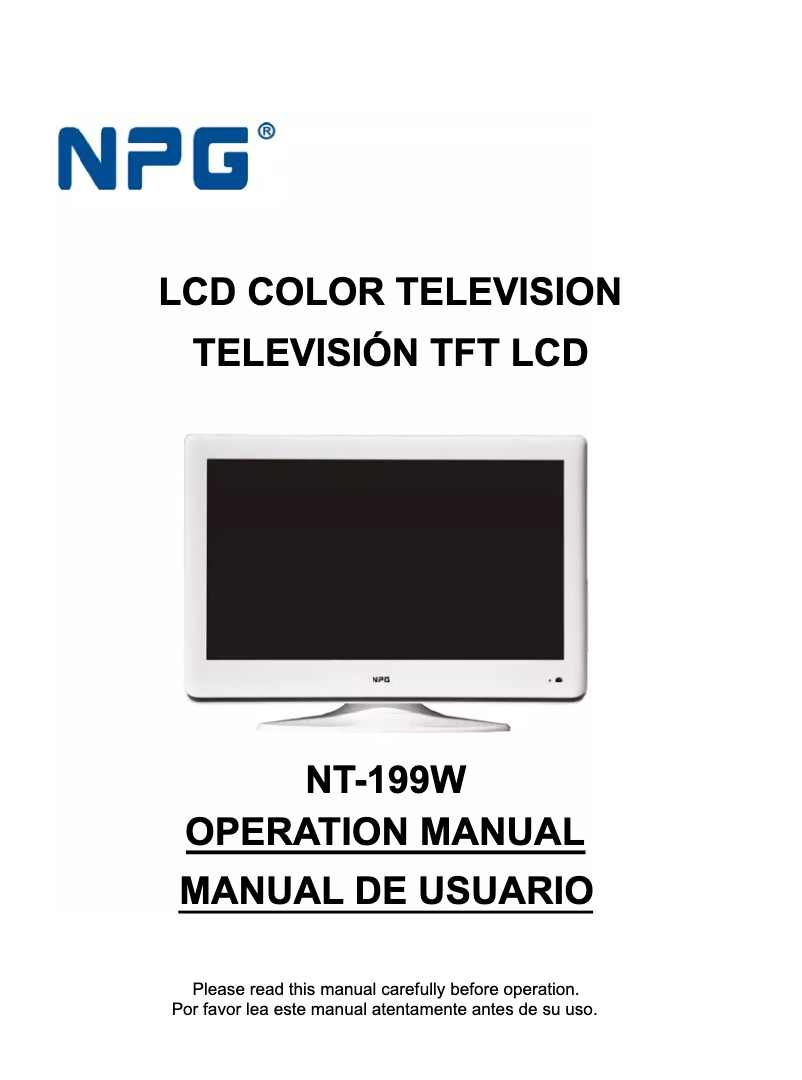 Page 1 de la notice Manuel utilisateur NPG NT-199W